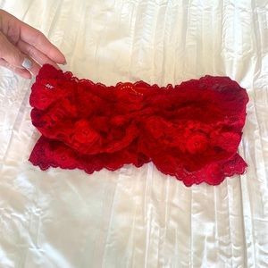 AKIRA red lace bralette. Size Medium